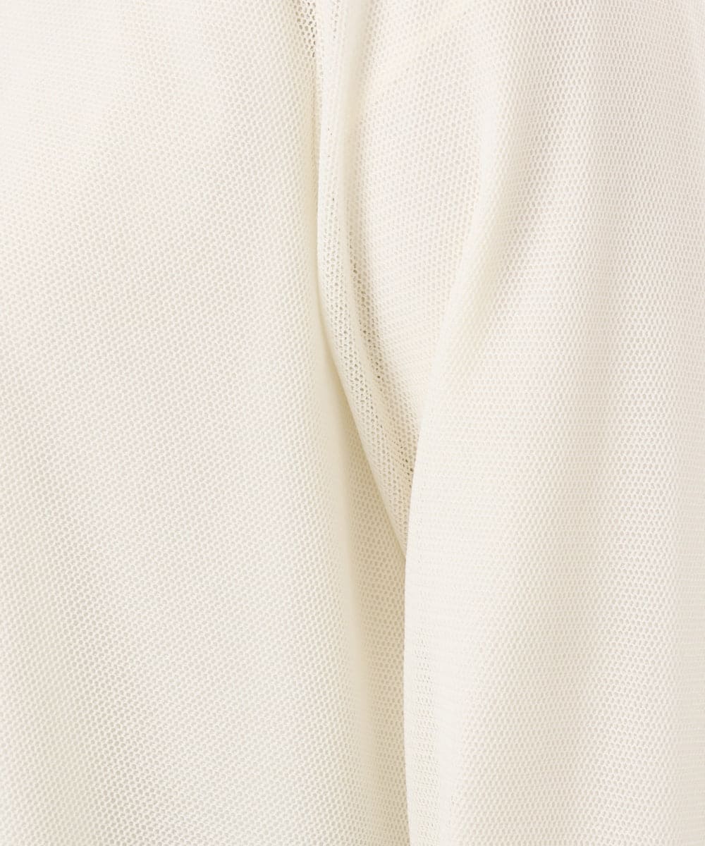 OLBED16119 eur3(エウルキューブ) 【大きいサイズ】レースアップメッシュフーディ アイボリー