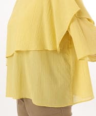 OLBED17099 eur3(エウルキューブ) 【WEB先行販売】【大きいサイズ】レイヤード風ブラウス イエロー