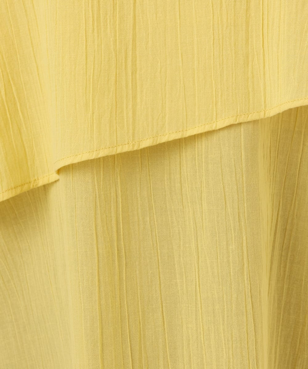 OLBED17099 eur3(エウルキューブ) 【WEB先行販売】【大きいサイズ】レイヤード風ブラウス イエロー