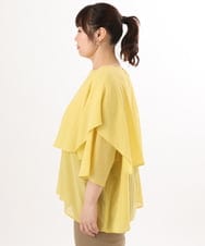 OLBED17099 eur3(エウルキューブ) 【WEB先行販売】【大きいサイズ】レイヤード風ブラウス イエロー