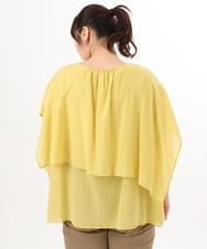 OLBED17099 eur3(エウルキューブ) 【WEB先行販売】【大きいサイズ】レイヤード風ブラウス イエロー