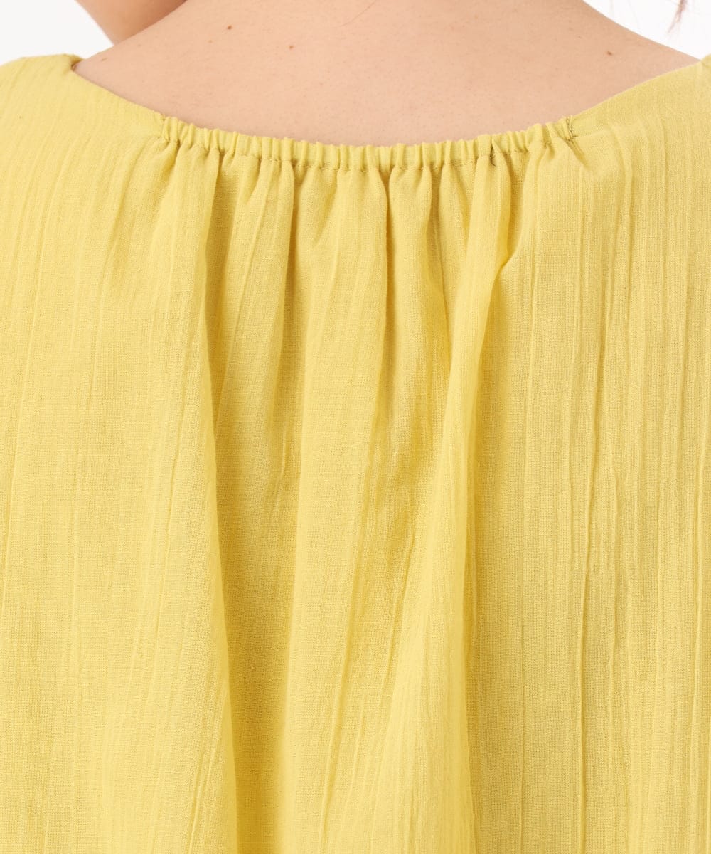 OLBED17099 eur3(エウルキューブ) 【WEB先行販売】【大きいサイズ】レイヤード風ブラウス イエロー