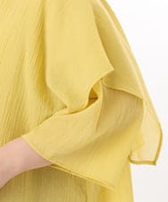 OLBED17099 eur3(エウルキューブ) 【WEB先行販売】【大きいサイズ】レイヤード風ブラウス イエロー