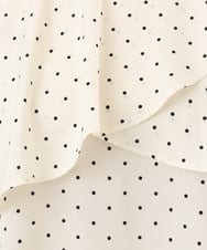 OLBED18099 eur3(エウルキューブ) 【大きいサイズ】ドットプリントフレアブラウス アイボリー