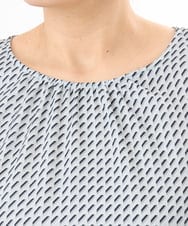 OLBED19089 eur3(エウルキューブ) 【大きいサイズ/11号サイズあり】ギャザーブラウス ライトブルー