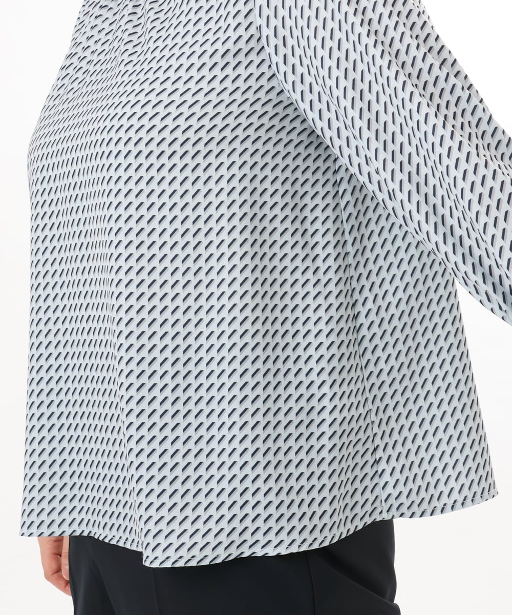 OLBED19089 eur3(エウルキューブ) 【大きいサイズ/11号サイズあり】ギャザーブラウス ライトブルー