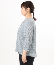 OLBED19089 eur3(エウルキューブ) 【大きいサイズ/11号サイズあり】ギャザーブラウス ライトブルー