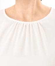 OLBED19089 eur3(エウルキューブ) 【大きいサイズ/11号サイズあり】ギャザーブラウス ホワイト