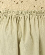 OLBED20109 eur3(エウルキューブ) 【大きいサイズ】レースコンビシャーリングブラウス カーキ