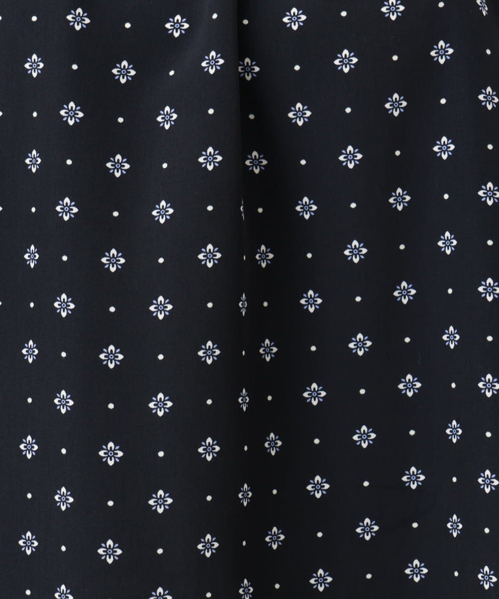 OLBED22089 eur3(エウルキューブ) 【大きいサイズ】フラワープロバンスプリントブラウス ネイビー