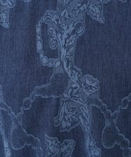 OLBED30079 eur3(エウルキューブ) 【大きいサイズ】ジャカードブラウス ブルー