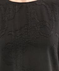 OLBED30079 eur3(エウルキューブ) 【大きいサイズ】ジャカードブラウス ブラック