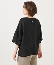 OLBED30079 eur3(エウルキューブ) 【大きいサイズ】ジャカードブラウス ブラック