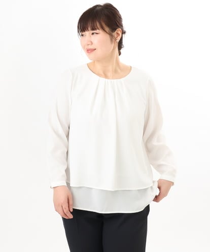 OLBED39089  【WEB先行販売】【大きいサイズ/11号サイズあり】2wayブラウス