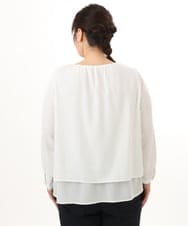 OLBED39089 eur3(エウルキューブ) 【WEB先行販売】【大きいサイズ/11号サイズあり】2wayブラウス ホワイト