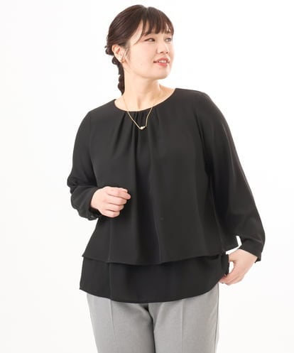 OLBED39089 eur3 【WEB先行販売】【大きいサイズ/11号サイズあり】2wayブラウス