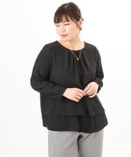 OLBED39089 eur3(エウルキューブ) 【WEB先行販売】【大きいサイズ/11号サイズあり】2wayブラウス ブラック