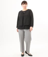 OLBED39089 eur3(エウルキューブ) 【WEB先行販売】【大きいサイズ/11号サイズあり】2wayブラウス ブラック