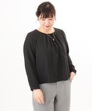 OLBED39089 eur3(エウルキューブ) 【WEB先行販売】【大きいサイズ/11号サイズあり】2wayブラウス ブラック