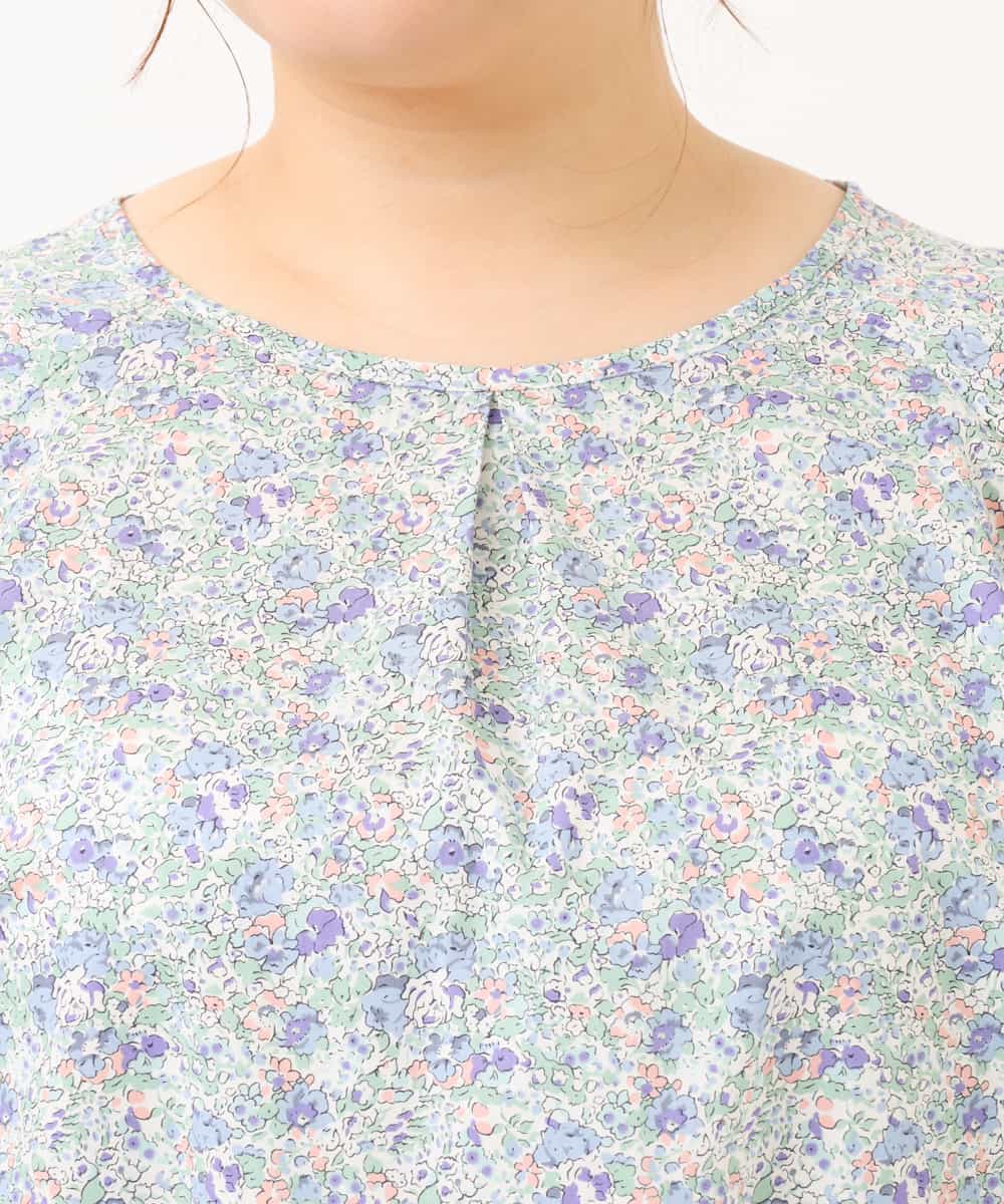 Eur3 エウルキューブ 大きいサイズ 洗える リバティプリントスモックブラウス イトキンオンラインストア