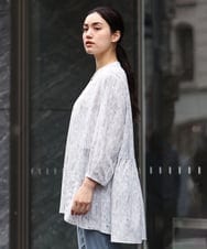 OLBES08090 eur3(エウルキューブ) 【大きいサイズ/11号サイズあり】バックギャザーチュニックブラウス アイボリー(80)
