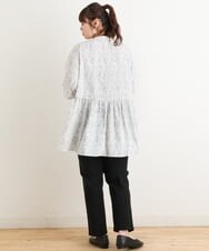 OLBES08090 eur3(エウルキューブ) 【大きいサイズ/11号サイズあり】バックギャザーチュニックブラウス アイボリー(80)