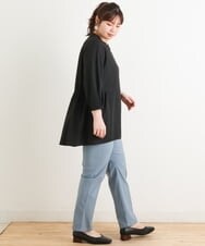 OLBES08090 eur3(エウルキューブ) 【大きいサイズ/11号サイズあり】バックギャザーチュニックブラウス ブラック(94)