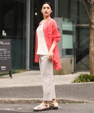 OLBES09080 eur3(エウルキューブ) 【大きいサイズ】バンドカラーシアーシャツ ピンク(03)