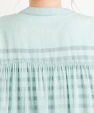 OLBES09080 eur3(エウルキューブ) 【大きいサイズ】バンドカラーシアーシャツ ライトグリーン(30)