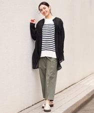 OLBES09080 eur3(エウルキューブ) 【大きいサイズ】バンドカラーシアーシャツ ブラック(94)(WEB限定カラー)