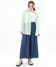 OLBEV11099 eur3(エウルキューブ) 【大きいサイズ】シアードビーブラウス ライトグリーン(30)