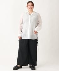 OLBEV11099 eur3(エウルキューブ) 【大きいサイズ】シアードビーブラウス ホワイト(90)
