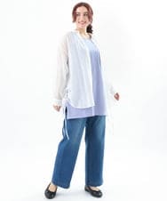 OLBEV11099 eur3(エウルキューブ) 【大きいサイズ】シアードビーブラウス ホワイト(90)
