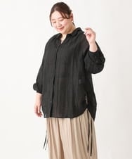 OLBEV11099 eur3(エウルキューブ) 【大きいサイズ】シアードビーブラウス ブラック(94)