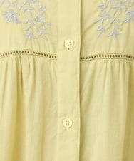 OLBFA06089 eur3(エウルキューブ) 【大きいサイズ】フラワー刺繍ブラウス イエロー(25)