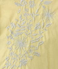 OLBFA06089 eur3(エウルキューブ) 【大きいサイズ】フラワー刺繍ブラウス イエロー(25)