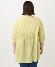 OLBFA06089 eur3(エウルキューブ) 【大きいサイズ】フラワー刺繍ブラウス イエロー(25)