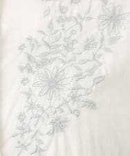 OLBFA06089 eur3(エウルキューブ) 【大きいサイズ】フラワー刺繍ブラウス ホワイト(90)
