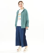 OLBFA13109 eur3(エウルキューブ) 【大きいサイズ】シアーフーディーブラウス グリーン(35)