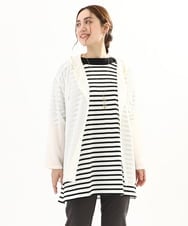 OLBFA13109 eur3(エウルキューブ) 【大きいサイズ】シアーフーディーブラウス アイボリー(80)