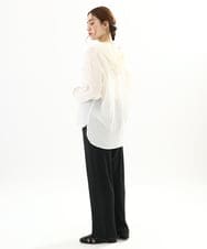 OLBFA13109 eur3(エウルキューブ) 【大きいサイズ】シアーフーディーブラウス アイボリー(80)