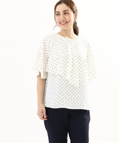 OLBFA20089 eur3 【大きいサイズ】フレアスリーブブラウス