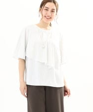 OLBFA20089 eur3(エウルキューブ) 【大きいサイズ】フレアスリーブブラウス グレー(92)