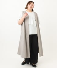 OLBFA20089 eur3(エウルキューブ) 【大きいサイズ】フレアスリーブブラウス グレー(92)