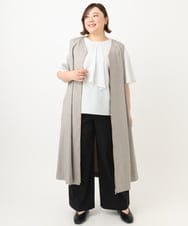 OLBFA20089 eur3(エウルキューブ) 【大きいサイズ】フレアスリーブブラウス グレー(92)