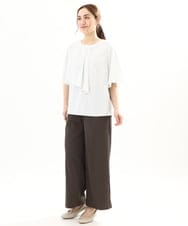 OLBFA20089 eur3(エウルキューブ) 【大きいサイズ】フレアスリーブブラウス グレー(92)