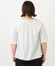 OLBFA20089 eur3(エウルキューブ) 【大きいサイズ】フレアスリーブブラウス グレー(92)
