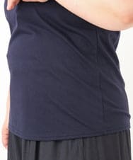 OLBFA23099 eur3(エウルキューブ) 【大きいサイズ】シアーストライプタンクトップセット ライトグレー(91)