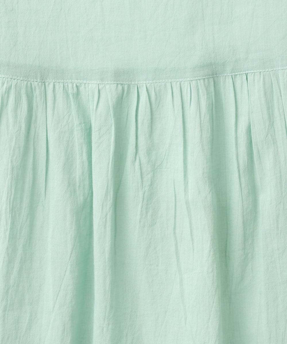 OLBFD03089 eur3(エウルキューブ) 【大きいサイズ】ピンタックコットンブラウス ライトブルー