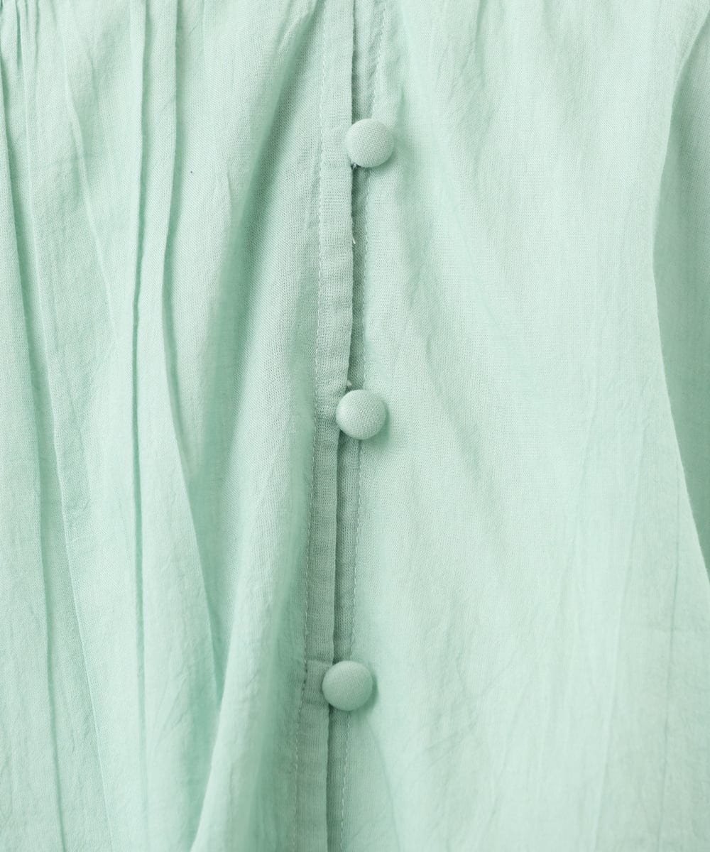 OLBFD03089 eur3(エウルキューブ) 【大きいサイズ】ピンタックコットンブラウス ライトブルー